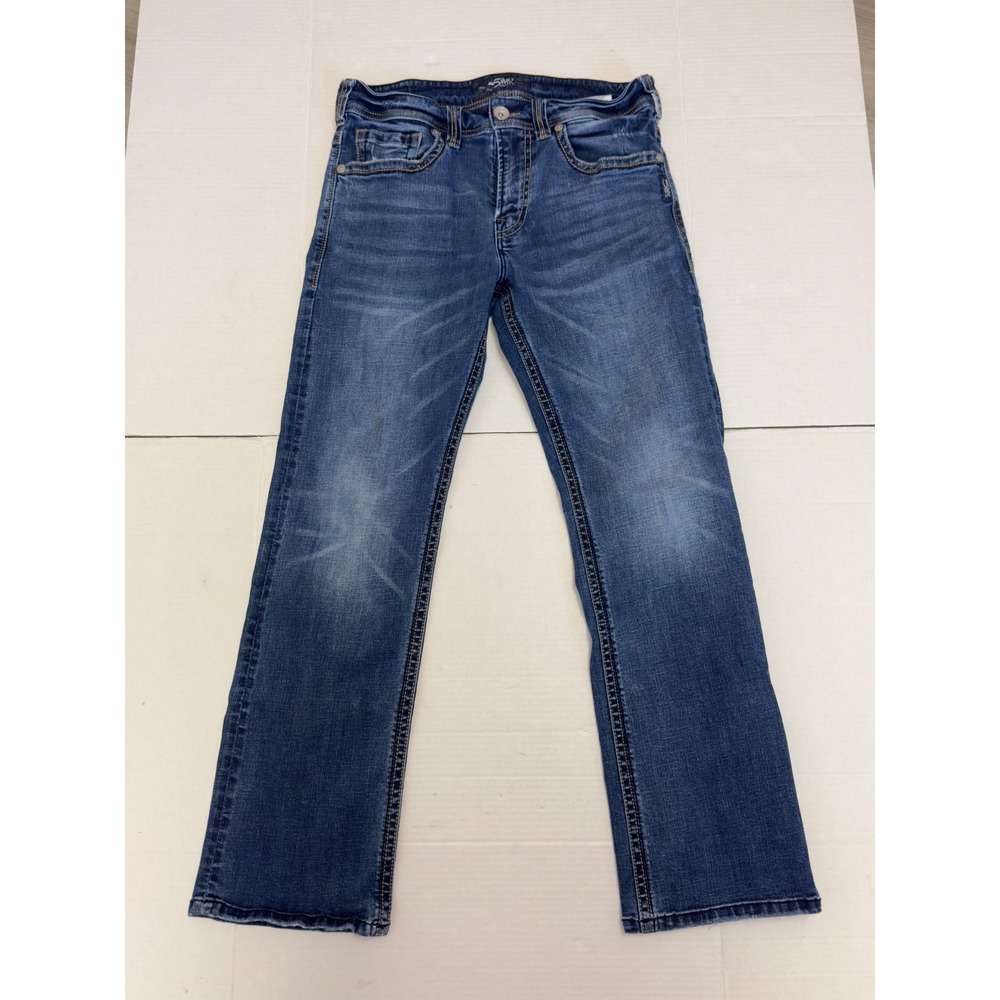 Silver‎ Jeans Co Zac Relaxed Straight Jeans Mens 31x30 Blue Americana Classic
